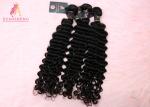 Full And Thick Virgin Indian Hair / 100% Remy Human Hair Deep Wave Bundles