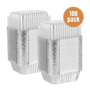 Quality Food Grade Aluminum Foil Food Containers Takeaway Food Packing Aluminum Foil Tray With Lid wholesale