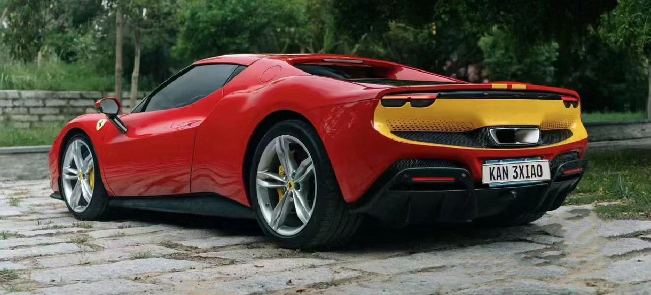 296GTB Ferrari Body Kit 296GTB OEM Carbon Fiber Universal Front Diffuser Spoiler Body Kit