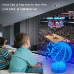 Durable 5V Basketball 3D Illusion Lamp , Acrylic Basketball Night Light 3D