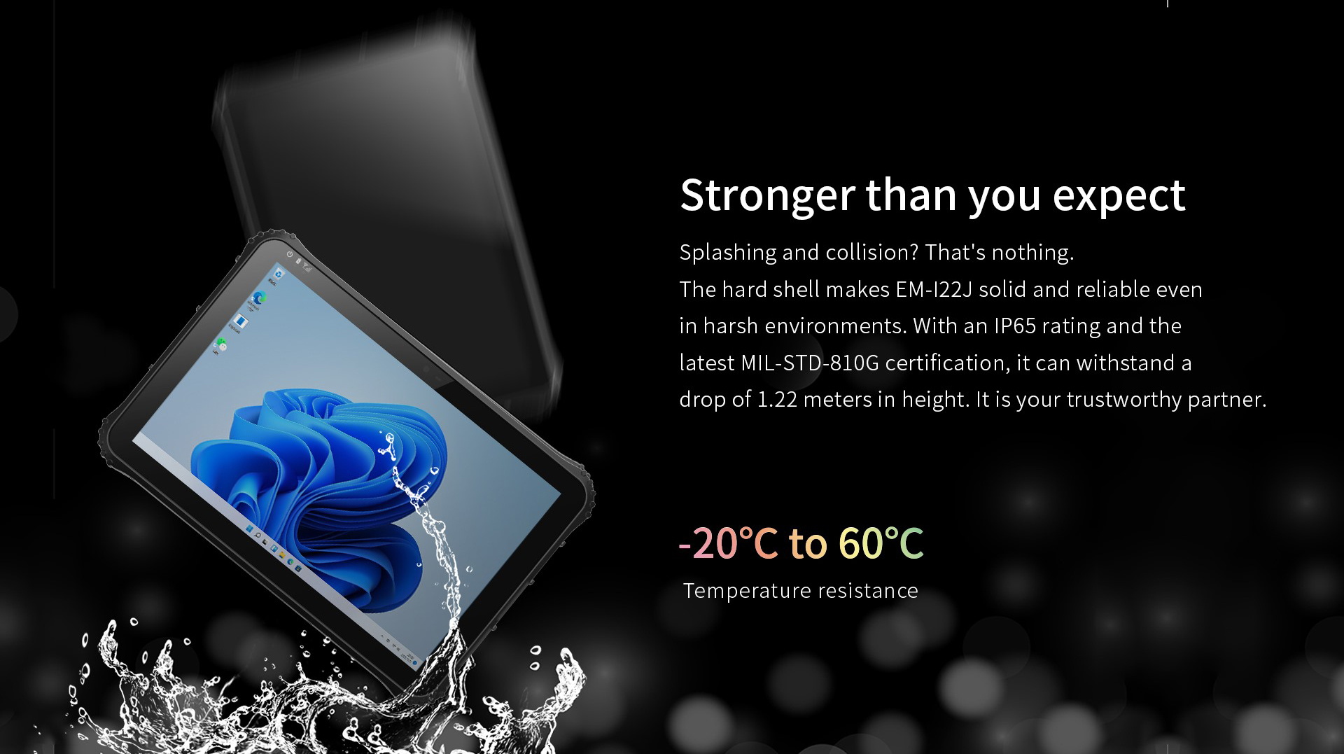 12.2" Rugged Laptop Tablet 2 in 1 with 16GB RAM and Intel Processor Tough Notebooks