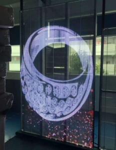 Quality 63775 Dots/ M2 Led Window Display Screen Signs 1R1G1B ISO14001 See Through wholesale