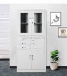 Glass Steel Door Office Filing Cabinets With Drawer