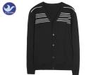 Soft Men's V Neck Cardigan Sweater , Mens Button Up Cardigan Sweater Stripe