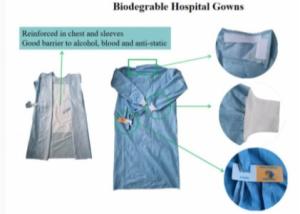 Quality Biodegradable Disposable Hospital Gowns Wood Pulp Non Woven wholesale