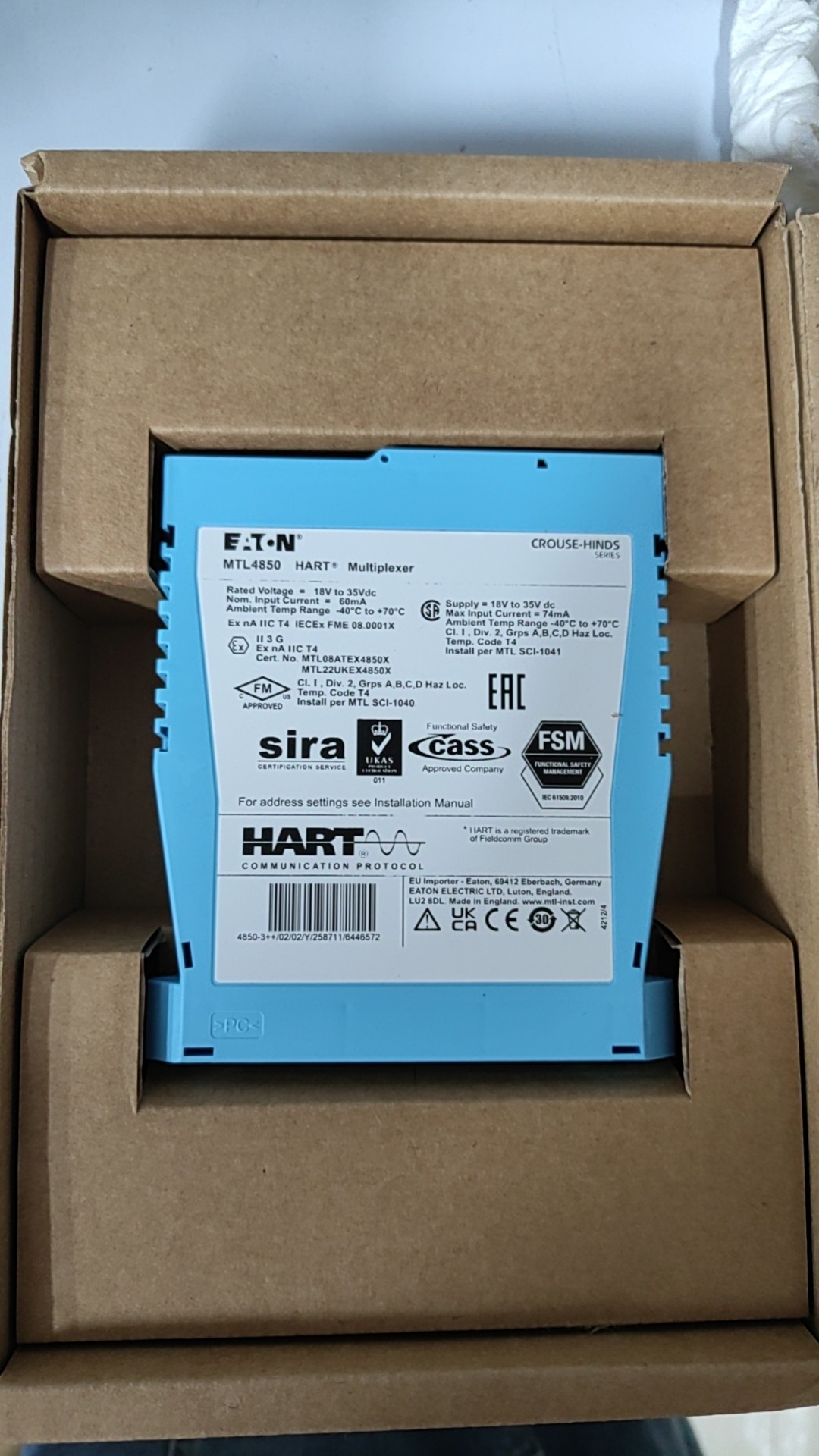 60mA 24V MTL4850 MTL Instruments MTL4850 HART Multiplexer