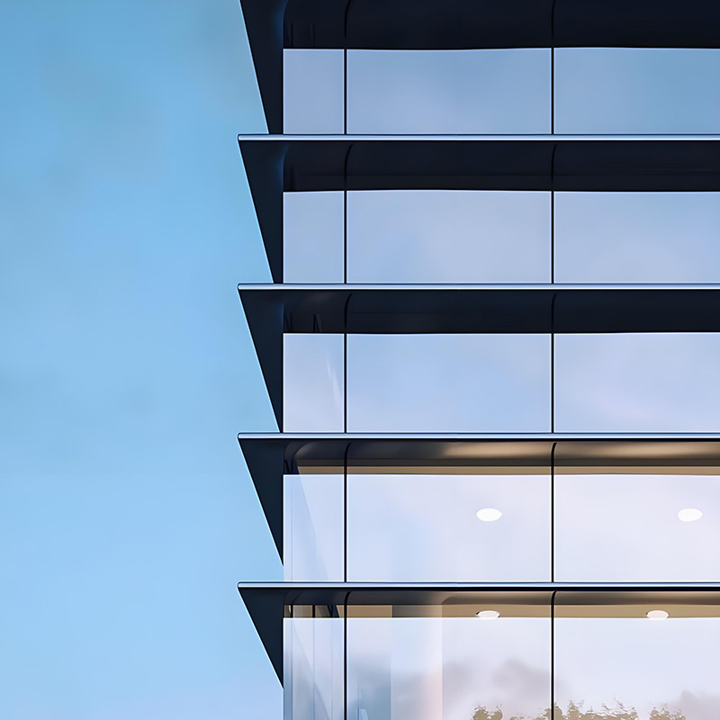 Aluminium Color Glass Wall Soundproof For Sophisticated Interior