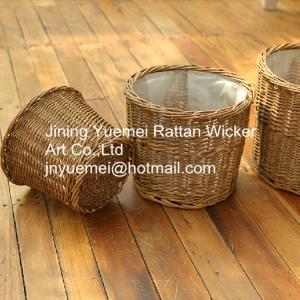 Quality China manufacturer wicker garden baskets willow plant baskets round shape wholesale