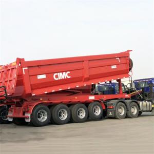 China 3/4 Axle Tri Axle 60/80 Ton End Dump Tipper Truck Tractor Trailer for Sale Price on sale