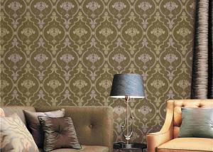 Quality European Damask Printing Embossed Washable Vinyl Wallpaper 0.53*9.5M wholesale