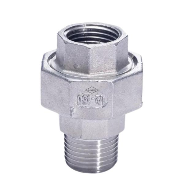 Silver 201 304 316 Union Flat Female to Male NPT BSPP BSPT Stainless Steel