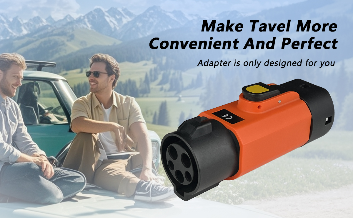 220V 32A J1772/type1 to Type2 EV Charging Connector Portable Car Adapter Charger with Operation Voltage