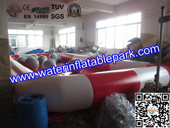 Summer Inflatable Paddling Pool With Water Ball , Above Ground Inflatable Pools