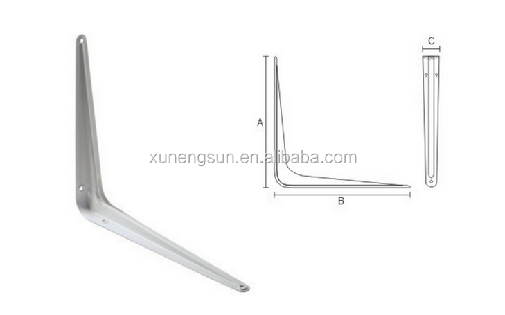 Silver Brushing Support Mount for LONDON SHELF BRACKETS Under Shelf Bracketing System