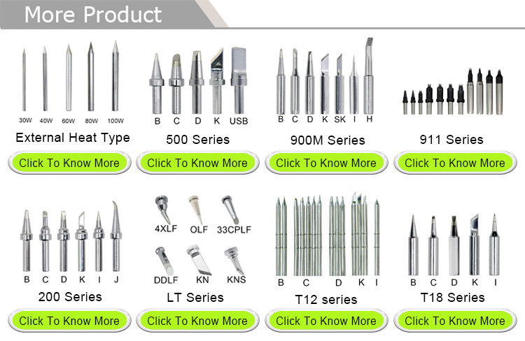 Oxygen Free Copper LHT Weller Soldering Tips With 40000-80000 Solder Point