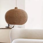 Chinese Style Creative Village Rattan Pendant Light Vintage Handmade Natural
