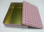 Painted Metal Square Tin Cookie Containers For Food Storage