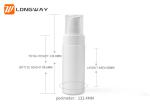 White 100ml Plastic Cosmetic Bottles For Facial Cleanser Pretty Design