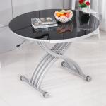Pneumatic Lifting Center Coffee Table , Glass Lift Top Coffee Table