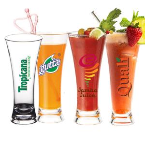 Quality Shatterproof Water Juice Plastic Beer Glasses Cold Soft Plastic Drink Glasses 320ml wholesale
