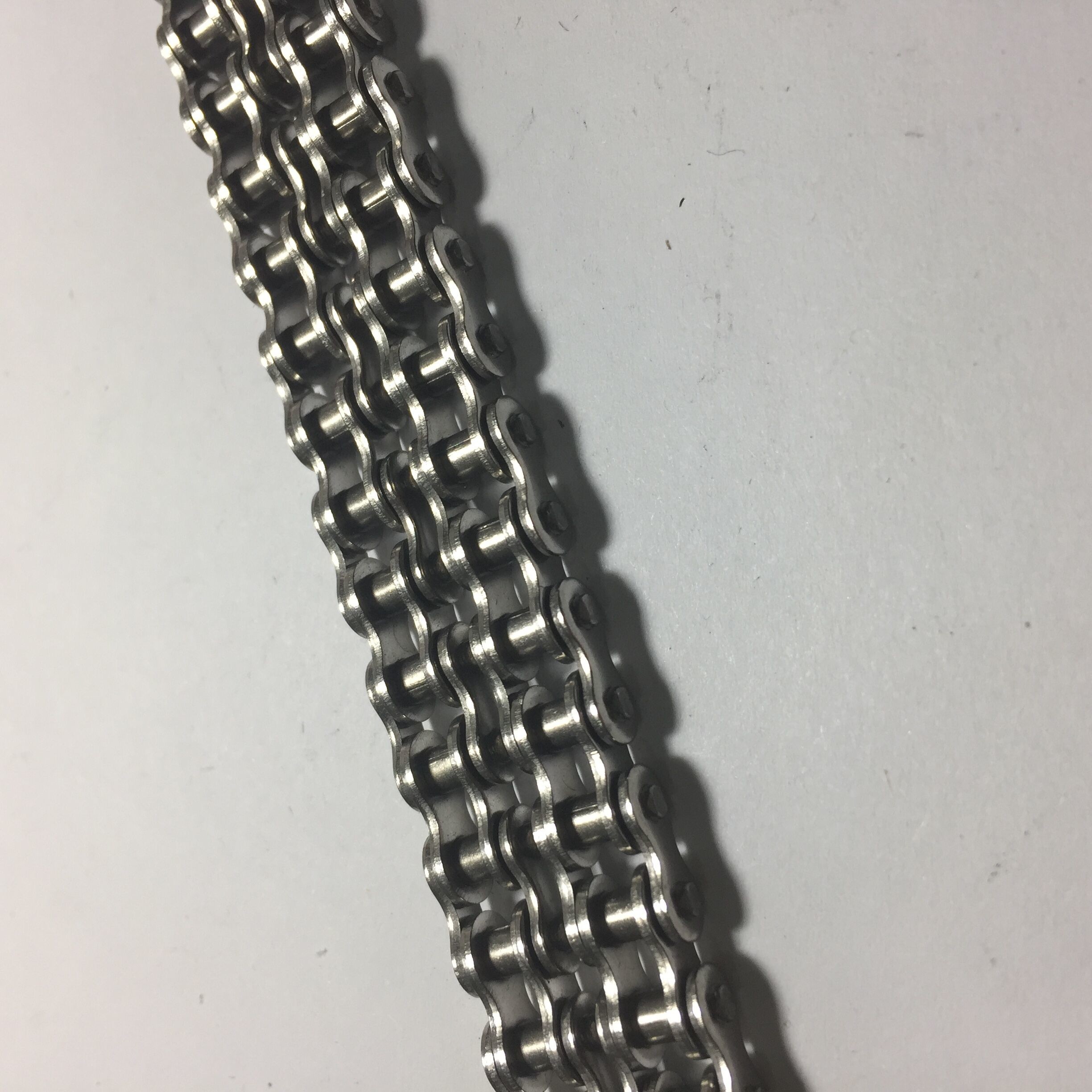 Silver 25H Stainless Conveyor Chain With 6.35mm Pitch