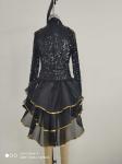 Costume Girls Dancewear Black And Gold Color Lace 100% Polyester