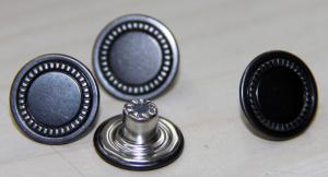 Quality Gun Metal Custom Clothing Buttons Zinc Alloy , Decorative / Reusable wholesale