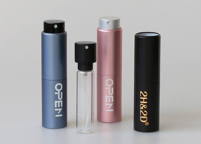 Inner Glass Refillable Travel Size Perfume Bottle Spray Blue Twist And Spritz Atomiser