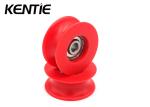 High Hardness Ball Bearing Pulley S608ZZ 6.35 Hole Red Roller Wheels For Sliding
