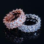 Vintage Lovers Promise ring sets White Gold Filled AAA cz Party Wedding Band