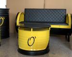 Customized Metal Furniture Oil Drum Dining Table Restaurant Round Coffee Side