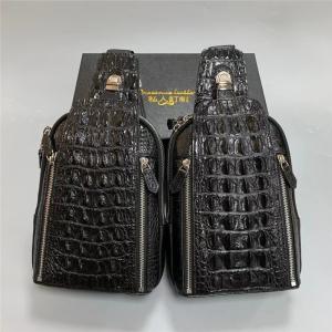 Quality Authentic Real Crocodile Skin Men's Casual Chest Bag Small Travel Purse Genuine Exotic Alligator Leather Male Cross Bag wholesale