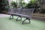 Custom Curved Outdoor Metal Benches For Bus Stop Park Street