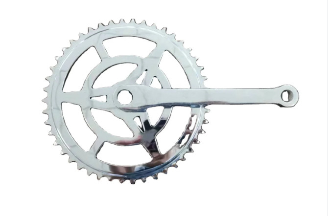 High Strength Road Bike Crankset Single Speed 48T Custom Made