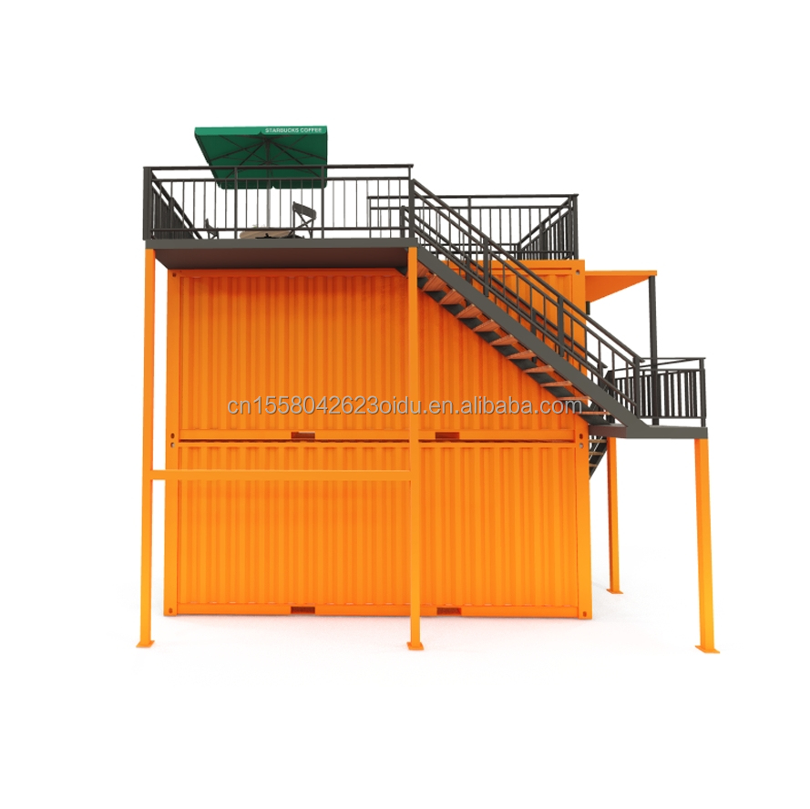 Galvanized Steel Square Tubes Modern Small Western-Style Tiny House Flat Pack Container Coffee Shop for Mall Application
