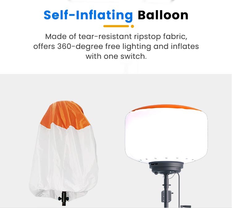 Emergency Lighting Led Tower Lights 200W LED Balloon Light For Indoor Temporary Work