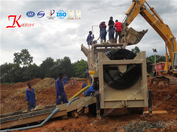 Gold Washer Machine 10-75 Tph Rotary Trommel Screen Mineral Separation Machine