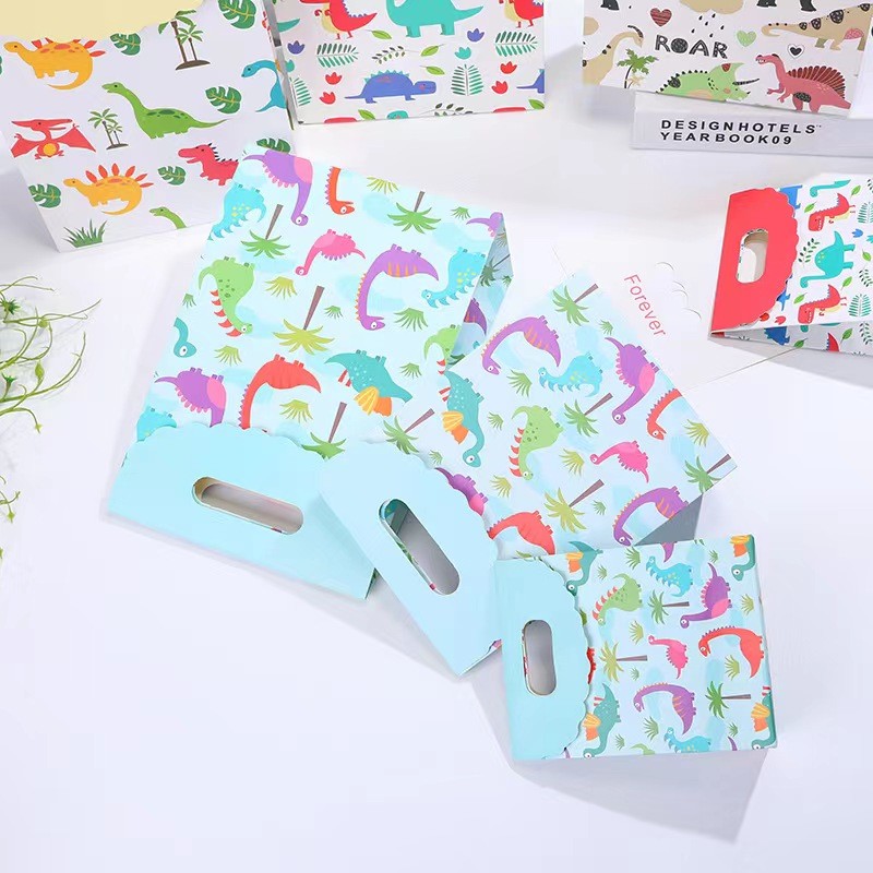 Custom Printed Small Goodie Kids Gift Kraft Paper Goody Bags For Birthday Parties