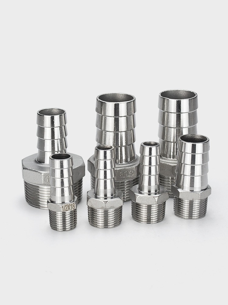 201 304 Stainless Steel Casting Thread Hex Nipple for Leather Pipe Joint Fitting