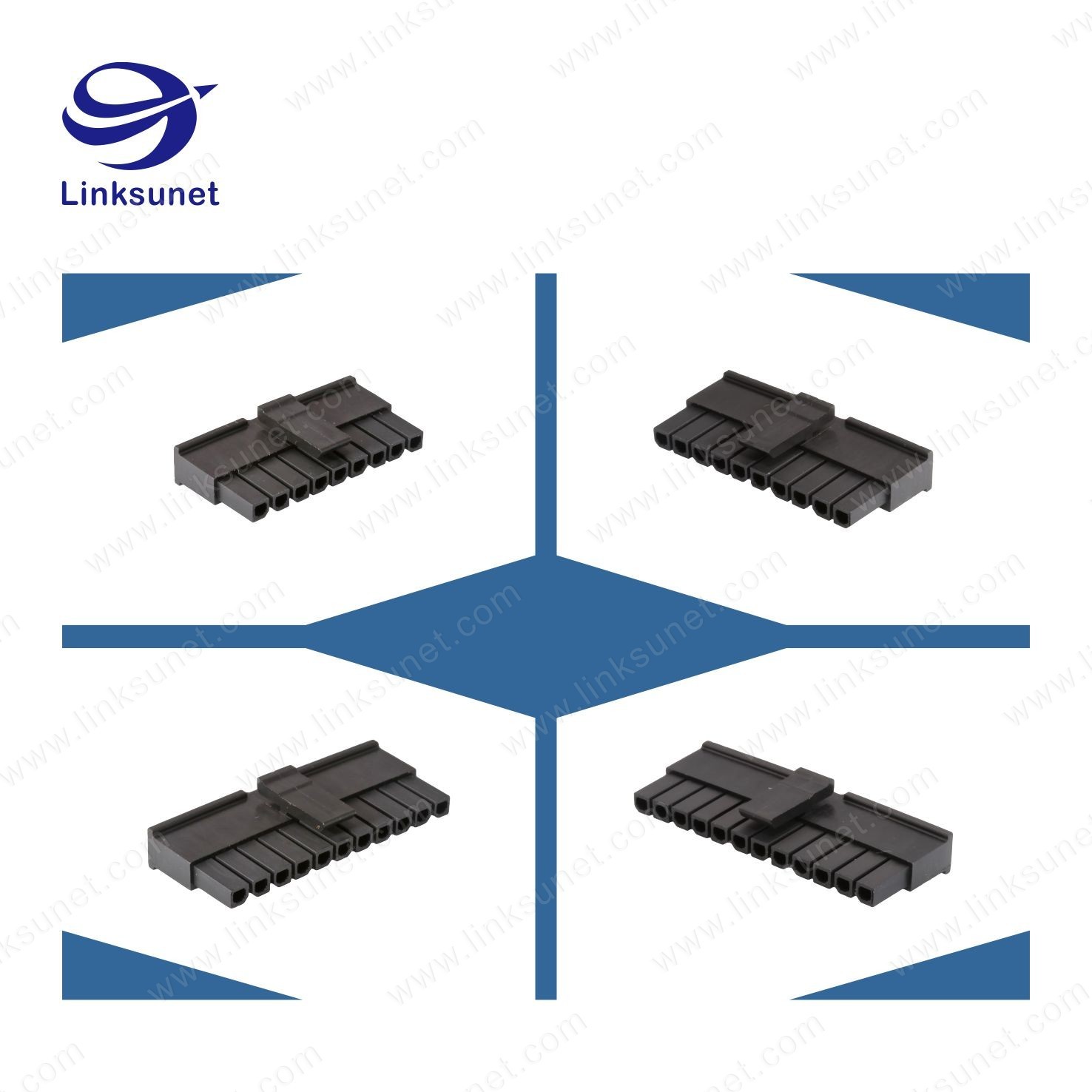 Black Male Female Wire Connectors 43645 - 0500 MOLEX Crimp Connector Housing