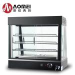 Electric Commercial Food Warmer Display Showcase with Glass Cover and Stainless