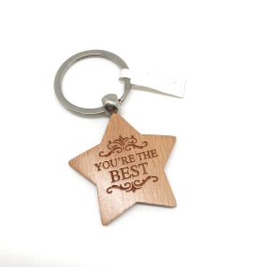Quality Engraved Wooden Keychain Personalized For Eco Friendly Gifting wholesale