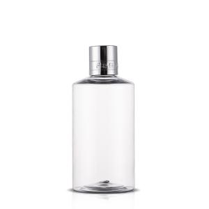 Quality 270ml Transparent Empty Plastic Bottles With Aluminum Screw Cap for lotion wholesale