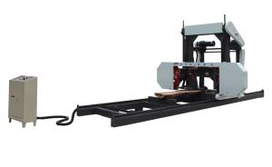Quality 4.5M Long Horizontal Band Sawmill For Wood Cutting Portable Big Round Timber Sawmill On Trailer wholesale