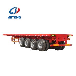 Quality Mechanical/Air Suspension 3 Axle Flatbed Semi Trailer for Shipping Container Transport wholesale