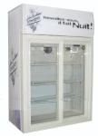 Low Power Double Sliding Door Beverage Cooler Refrigerator 85L 220V 50Hz