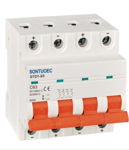 Quality 4 Pole Solar 1000VDC MCB Circuit Breaker wholesale