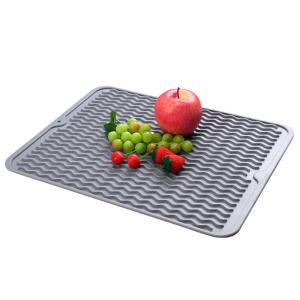 Quality Custom Eco-friendly Silicone Dish Drying Mat Heat Resistant Trivet for Kitchen Counter wholesale