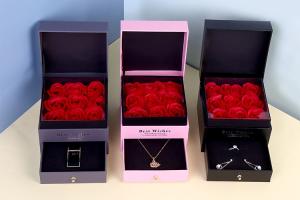 Quality Everlasting Flower Storage Box Jewelry Gifts Box With Storage Bag New Year Gift wholesale