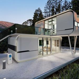 Quality Deluxe Double-Deck Modern Homestay Holiday Cottage Apple Cabin-Style Container House With Luxury Modern And LED Lights wholesale